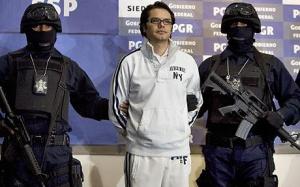 One of the top drug cartel leaders is shown here after his arrest. Courtesy of telegraph.co.uk